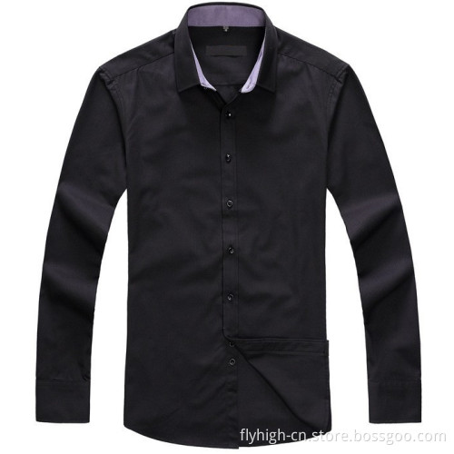 Custom Cotton Material Polo Neck Office Men's Shirt